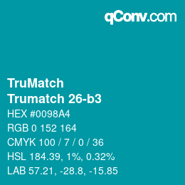 Code couleur: TruMatch - Trumatch 26-b3 | qconv.com