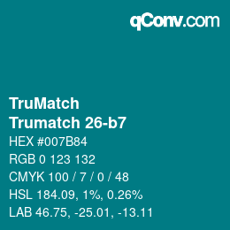 Color code: TruMatch - Trumatch 26-b7 | qconv.com