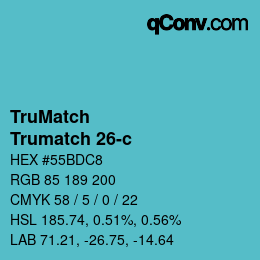 Code couleur: TruMatch - Trumatch 26-c | qconv.com