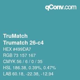 Color code: TruMatch - Trumatch 26-c4 | qconv.com