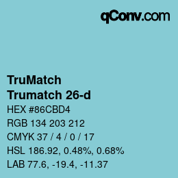 Code couleur: TruMatch - Trumatch 26-d | qconv.com