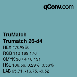 Color code: TruMatch - Trumatch 26-d4 | qconv.com
