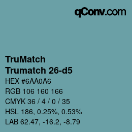 Color code: TruMatch - Trumatch 26-d5 | qconv.com
