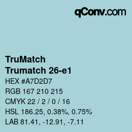 Color code: TruMatch - Trumatch 26-e1 | qconv.com