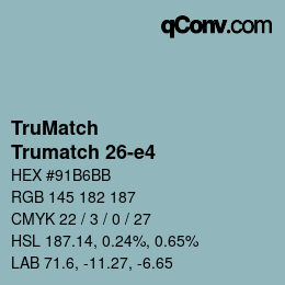 Color code: TruMatch - Trumatch 26-e4 | qconv.com