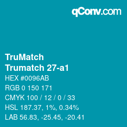 Código de color: TruMatch - Trumatch 27-a1 | qconv.com