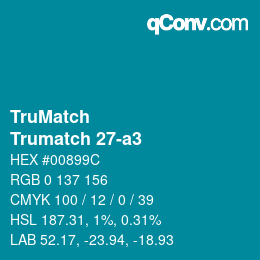 Code couleur: TruMatch - Trumatch 27-a3 | qconv.com