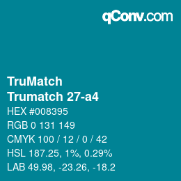 Código de color: TruMatch - Trumatch 27-a4 | qconv.com