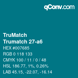 カラーコード: TruMatch - Trumatch 27-a6 | qconv.com