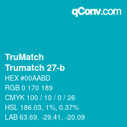 Color code: TruMatch - Trumatch 27-b | qconv.com