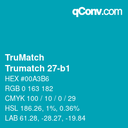 Código de color: TruMatch - Trumatch 27-b1 | qconv.com