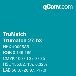 Código de color: TruMatch - Trumatch 27-b3 | qconv.com