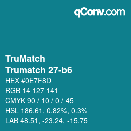 Code couleur: TruMatch - Trumatch 27-b6 | qconv.com