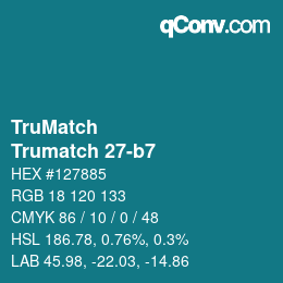 Color code: TruMatch - Trumatch 27-b7 | qconv.com