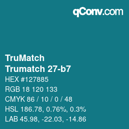 Code couleur: TruMatch - Trumatch 27-b7 | qconv.com