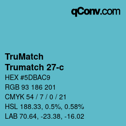 Color code: TruMatch - Trumatch 27-c | qconv.com