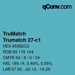 Código de color: TruMatch - Trumatch 27-c1 | qconv.com