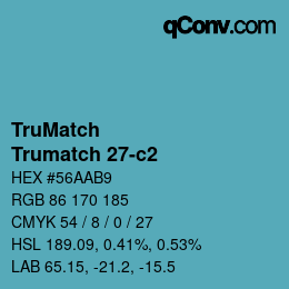 Color code: TruMatch - Trumatch 27-c2 | qconv.com