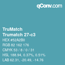 Code couleur: TruMatch - Trumatch 27-c3 | qconv.com