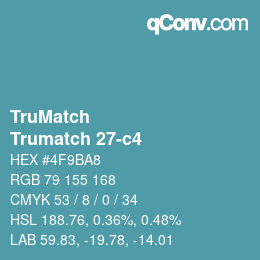 Code couleur: TruMatch - Trumatch 27-c4 | qconv.com