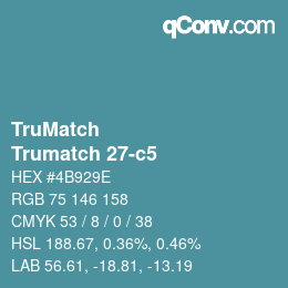 Code couleur: TruMatch - Trumatch 27-c5 | qconv.com