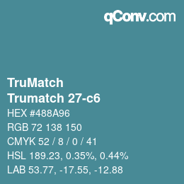 Código de color: TruMatch - Trumatch 27-c6 | qconv.com