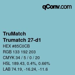 Farbcode: TruMatch - Trumatch 27-d1 | qconv.com