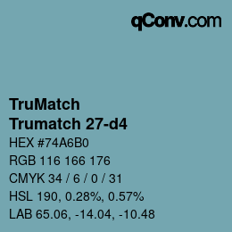 Color code: TruMatch - Trumatch 27-d4 | qconv.com