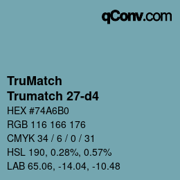 Código de color: TruMatch - Trumatch 27-d4 | qconv.com
