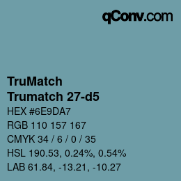 Code couleur: TruMatch - Trumatch 27-d5 | qconv.com