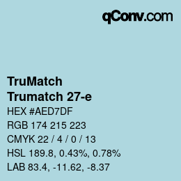 Código de color: TruMatch - Trumatch 27-e | qconv.com