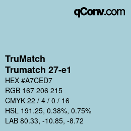 Color code: TruMatch - Trumatch 27-e1 | qconv.com