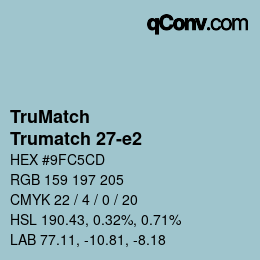 Código de color: TruMatch - Trumatch 27-e2 | qconv.com