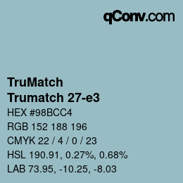 Código de color: TruMatch - Trumatch 27-e3 | qconv.com
