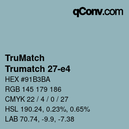 Código de color: TruMatch - Trumatch 27-e4 | qconv.com