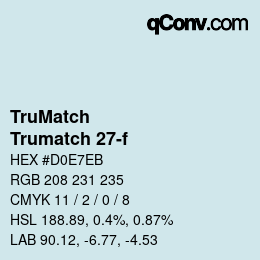 Código de color: TruMatch - Trumatch 27-f | qconv.com