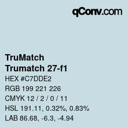 Código de color: TruMatch - Trumatch 27-f1 | qconv.com