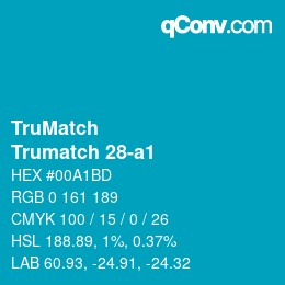 Code couleur: TruMatch - Trumatch 28-a1 | qconv.com