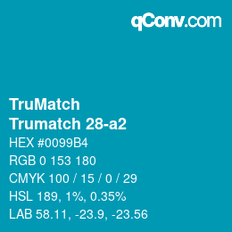 Color code: TruMatch - Trumatch 28-a2 | qconv.com
