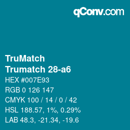 Code couleur: TruMatch - Trumatch 28-a6 | qconv.com