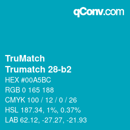 Code couleur: TruMatch - Trumatch 28-b2 | qconv.com