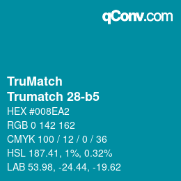 Color code: TruMatch - Trumatch 28-b5 | qconv.com