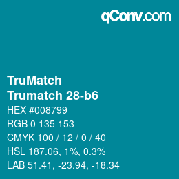 Farbcode: TruMatch - Trumatch 28-b6 | qconv.com