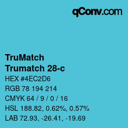 Código de color: TruMatch - Trumatch 28-c | qconv.com