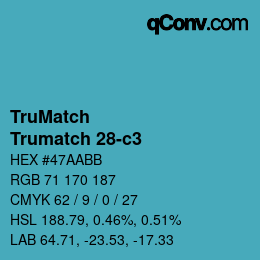 Color code: TruMatch - Trumatch 28-c3 | qconv.com