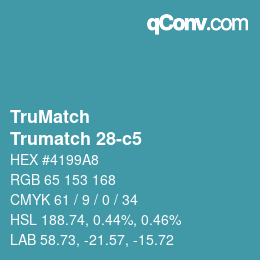 Color code: TruMatch - Trumatch 28-c5 | qconv.com