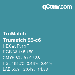 Color code: TruMatch - Trumatch 28-c6 | qconv.com