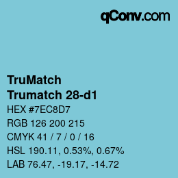 Color code: TruMatch - Trumatch 28-d1 | qconv.com