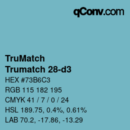Code couleur: TruMatch - Trumatch 28-d3 | qconv.com