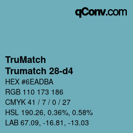 Color code: TruMatch - Trumatch 28-d4 | qconv.com